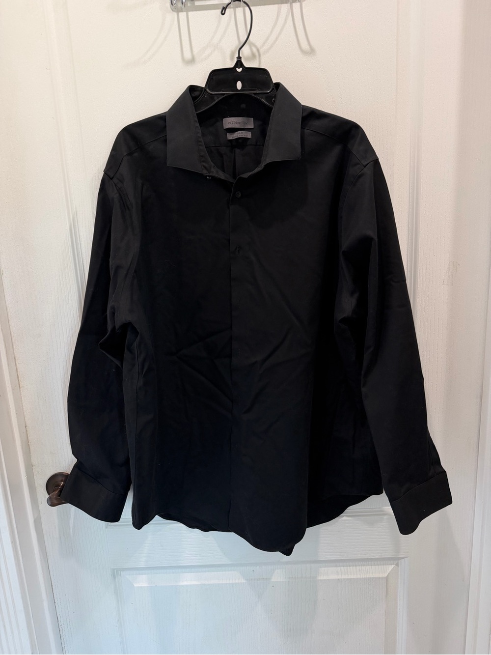 Calvin Klein Black Men's Dress Shirt - Classic Collared Shirt